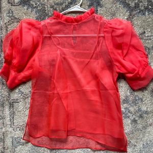 Bright coral Hunter Bell Blouse